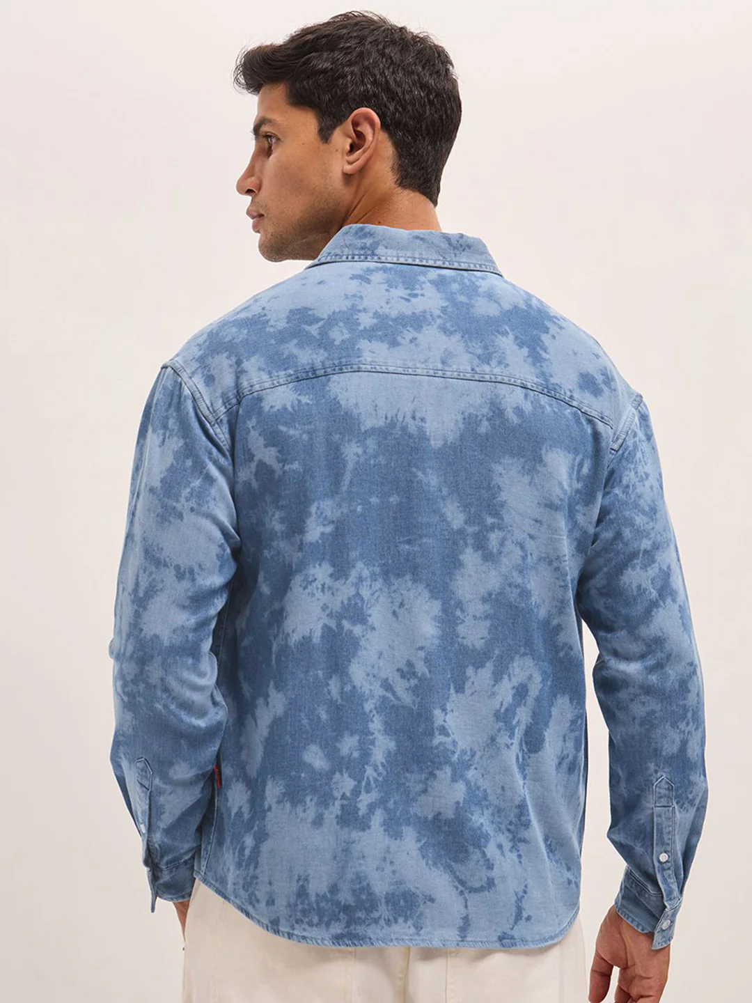 THE BEAR HOUSE Relaxed Fit Dyed Effect Casual Shirt - Image 5