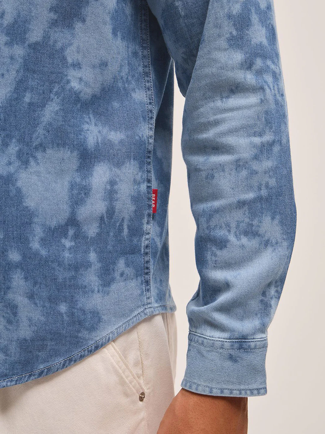 THE BEAR HOUSE Relaxed Fit Dyed Effect Casual Shirt - Image 7