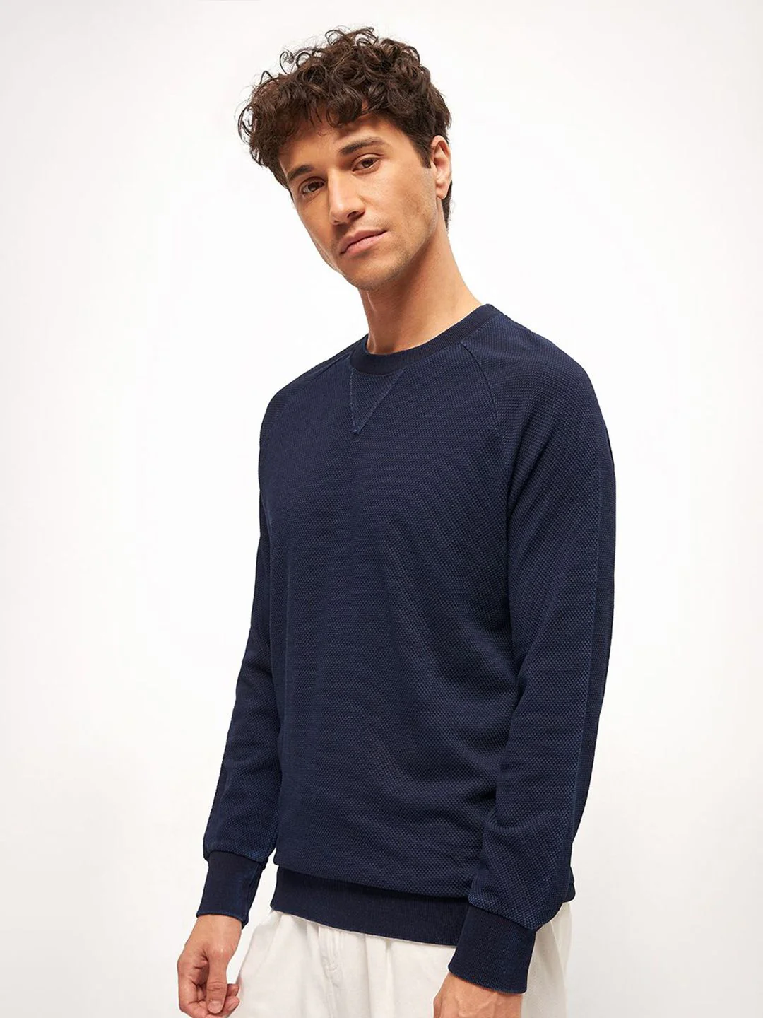 THE BEAR HOUSE Men Crew Neck Self-Design Pullover Sweater - Image 5