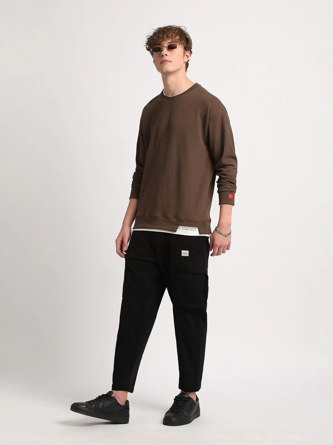 THE BEAR HOUSE Round Neck Long Sleeves Relaxed Fit T-shirt - Image 4