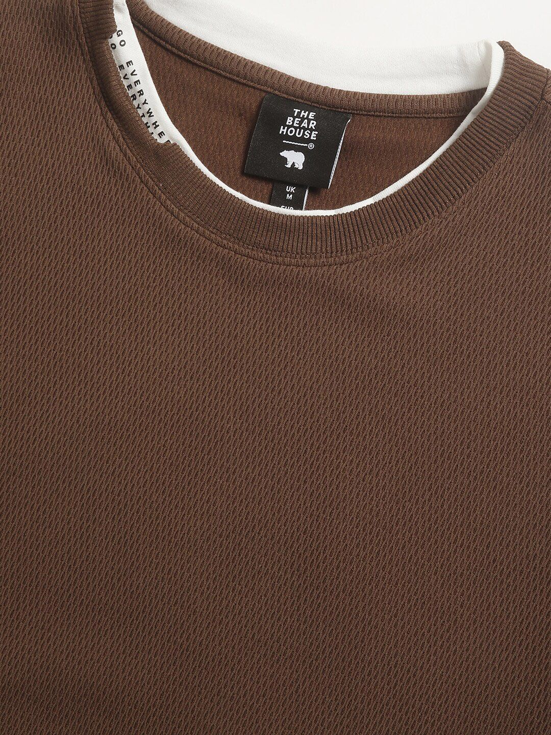 THE BEAR HOUSE Round Neck Long Sleeves Relaxed Fit T-shirt - Image 7