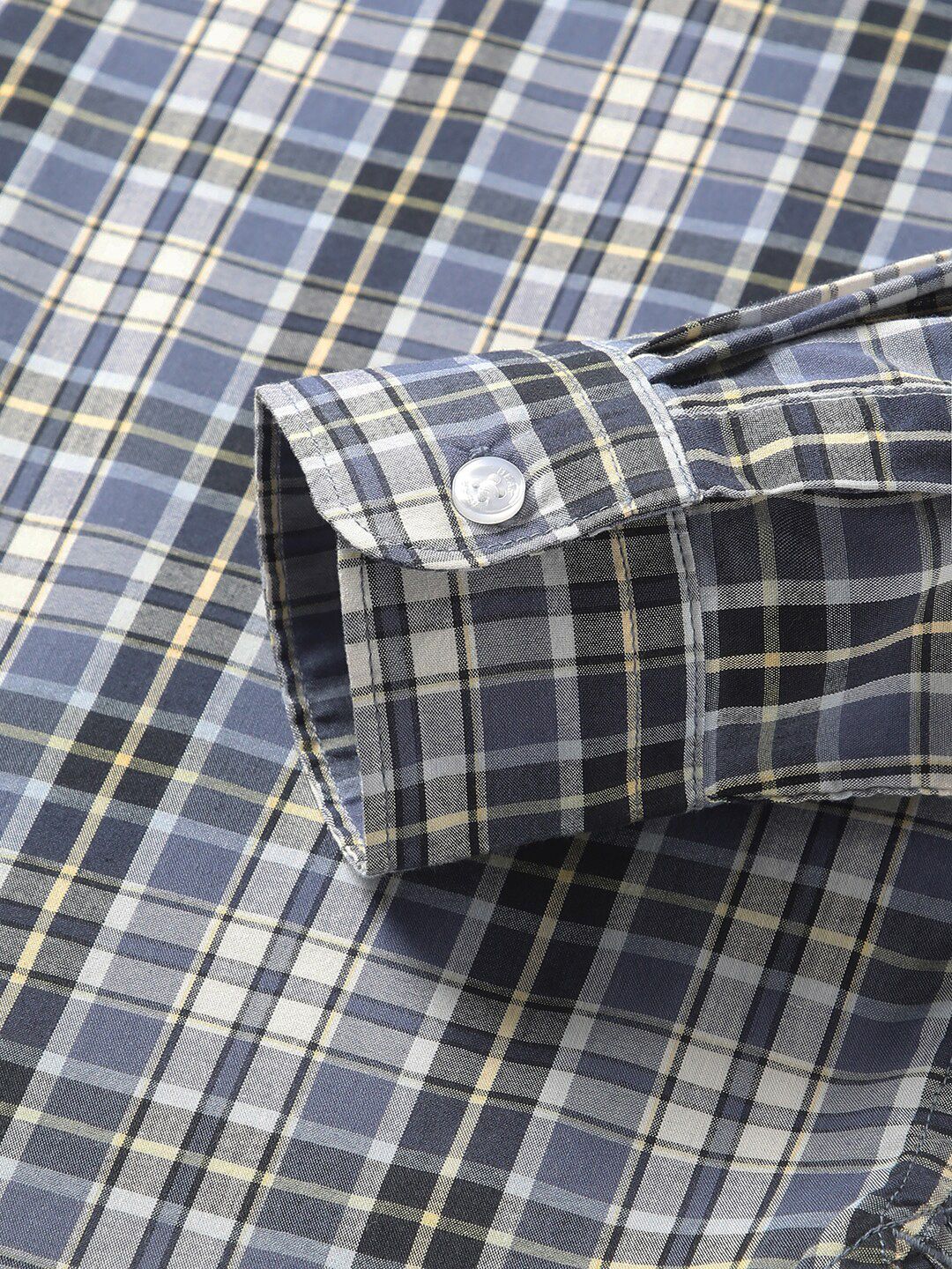 THE BEAR HOUSE Slim Fit Checked Pure Cotton Casual Shirt - Image 7
