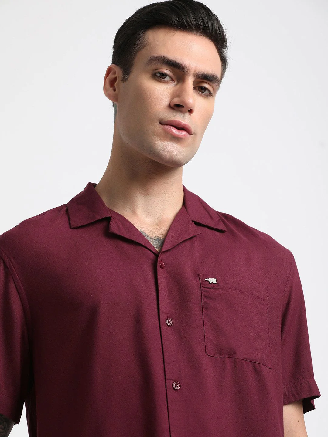 THE BEAR HOUSE Slim Fit Opaque Casual Shirt - Image 2
