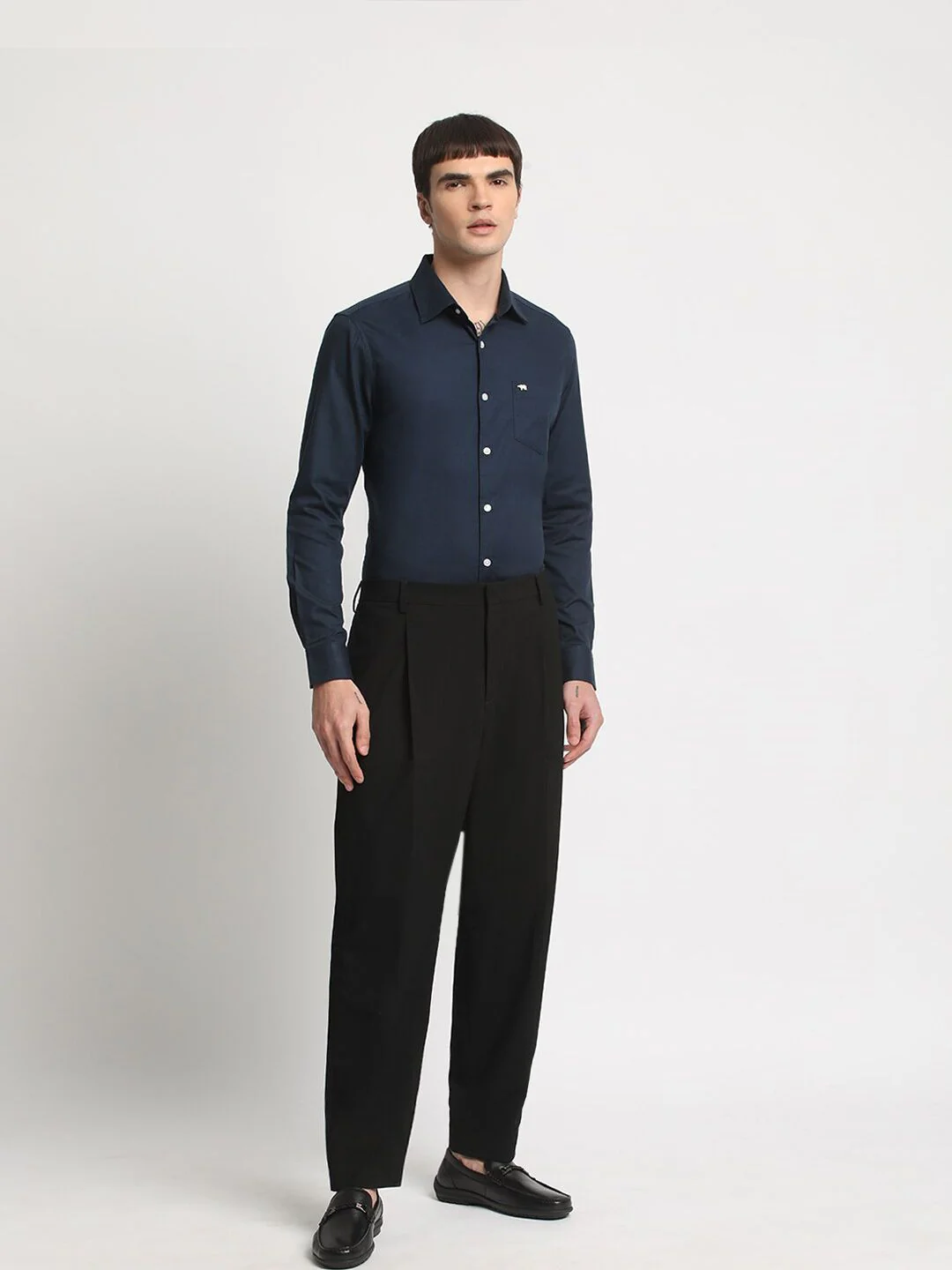 THE BEAR HOUSE Slim Fit Opaque Cotton Formal Shirt - Image 4