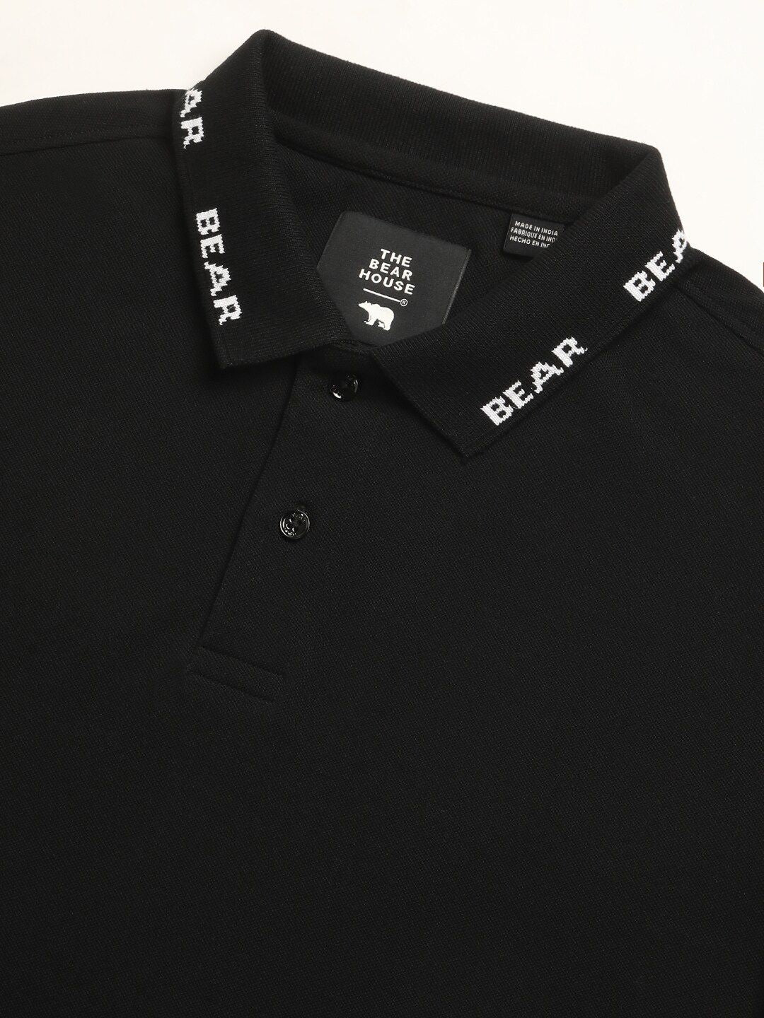 THE BEAR HOUSE Slim Fit Polo Collar Pure Cotton T-shirt - Image 7