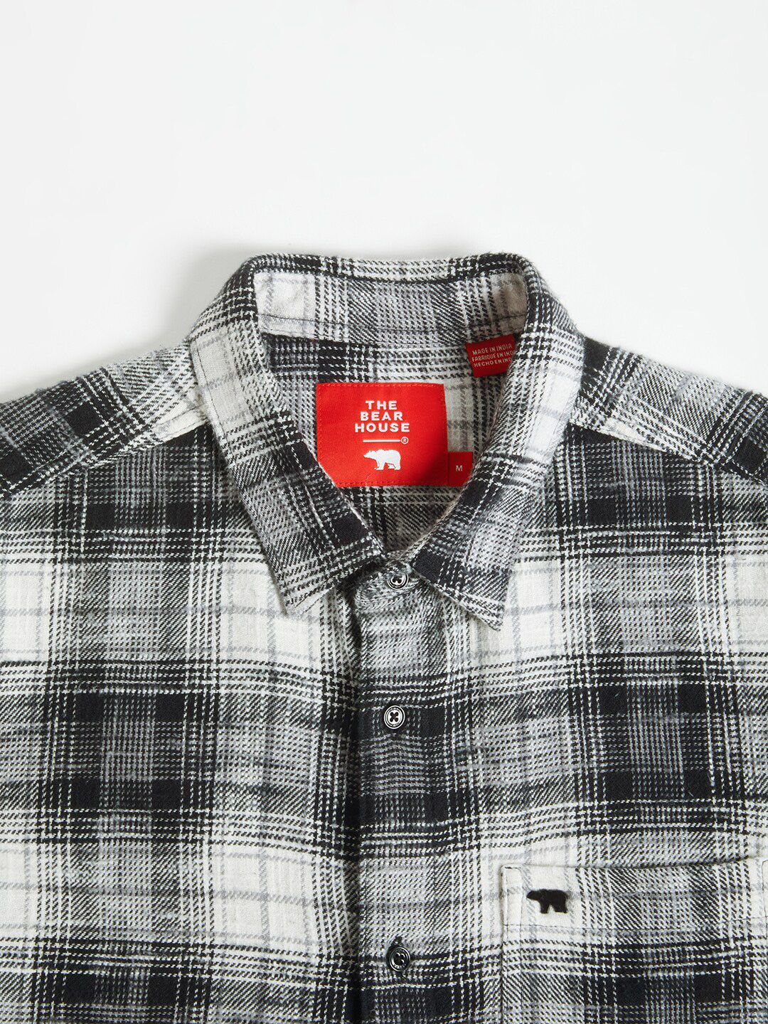 THE BEAR HOUSE Slim Fit Tartan Checked Flannel Pure Cotton Casual Shirt - Image 6