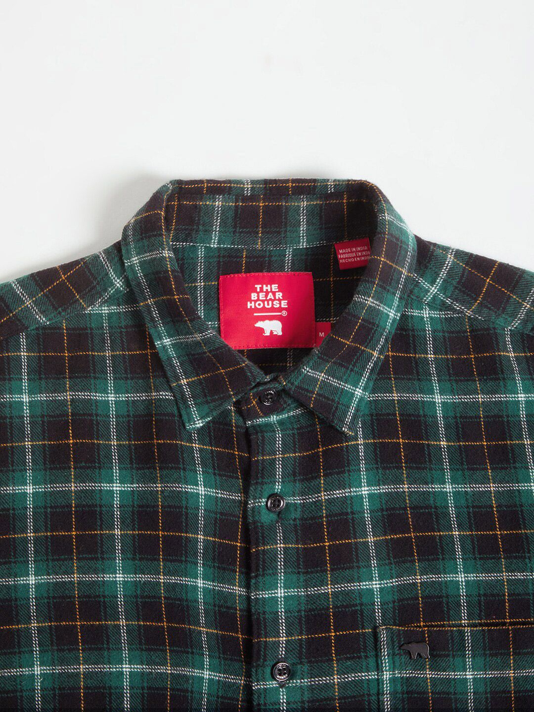 THE BEAR HOUSE Slim Fit Tartan Checked Pure Cotton Casual Shirt - Image 6