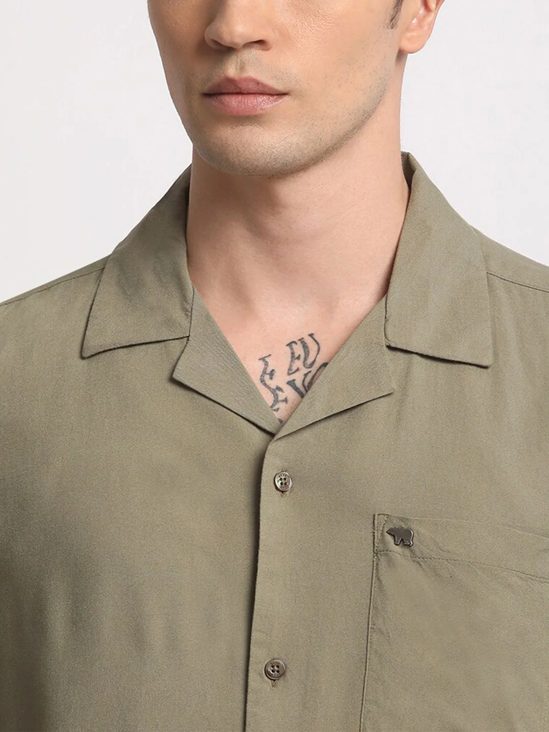 THE BEAR HOUSE Solid Casual Shirt - Image 2