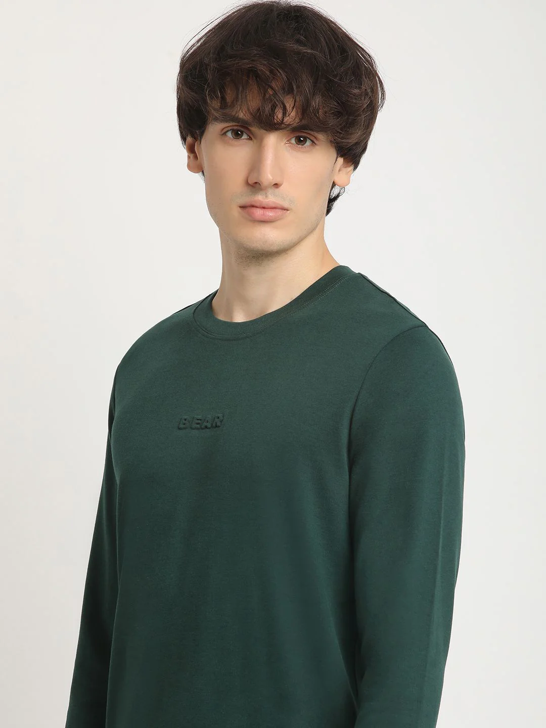 THE BEAR HOUSE Solid Slim Fit Casual T-shirt