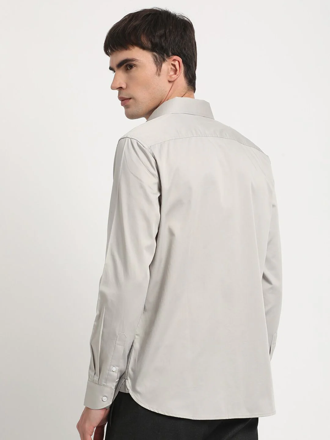 THE BEAR HOUSE Spread Collar Cotton Slim Fit Formal Shirt - Image 5