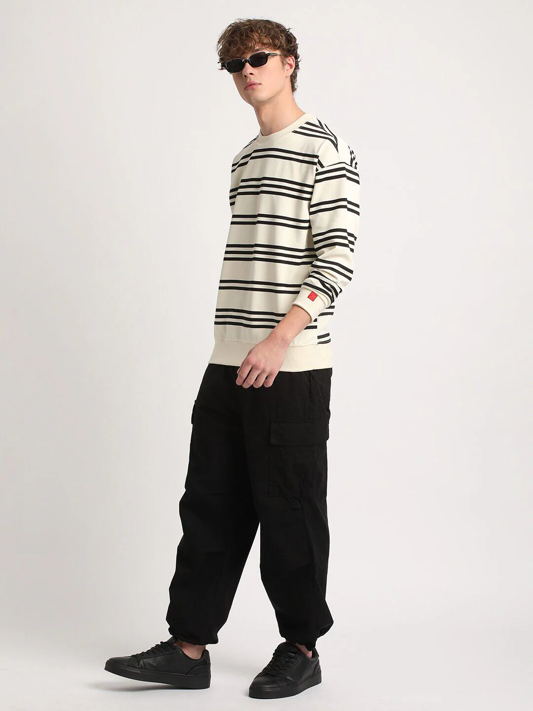 THE BEAR HOUSE Striped Relaxed Fit Sweatshirt - Image 4