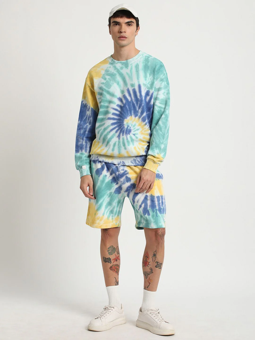 THE BEAR HOUSE Tie and Dyed Pure Cotton Pullover Sweatshirt