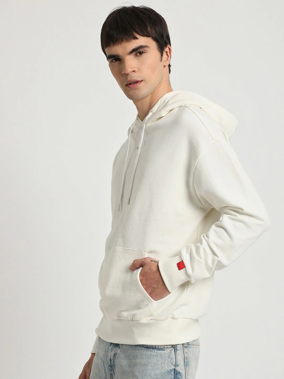 THE BEAR HOUSE Typography Printed Hooded Pure Cotton Pullover Sweatshirt - Image 5