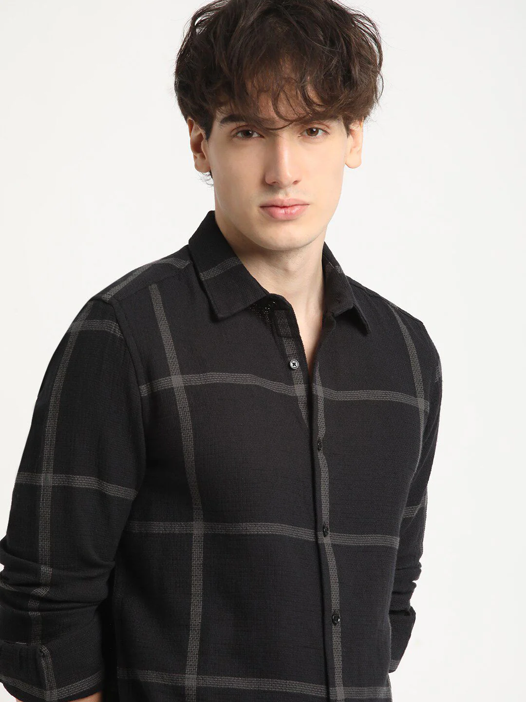 THE BEAR HOUSEM Checked Slim Fit Casual Shirt