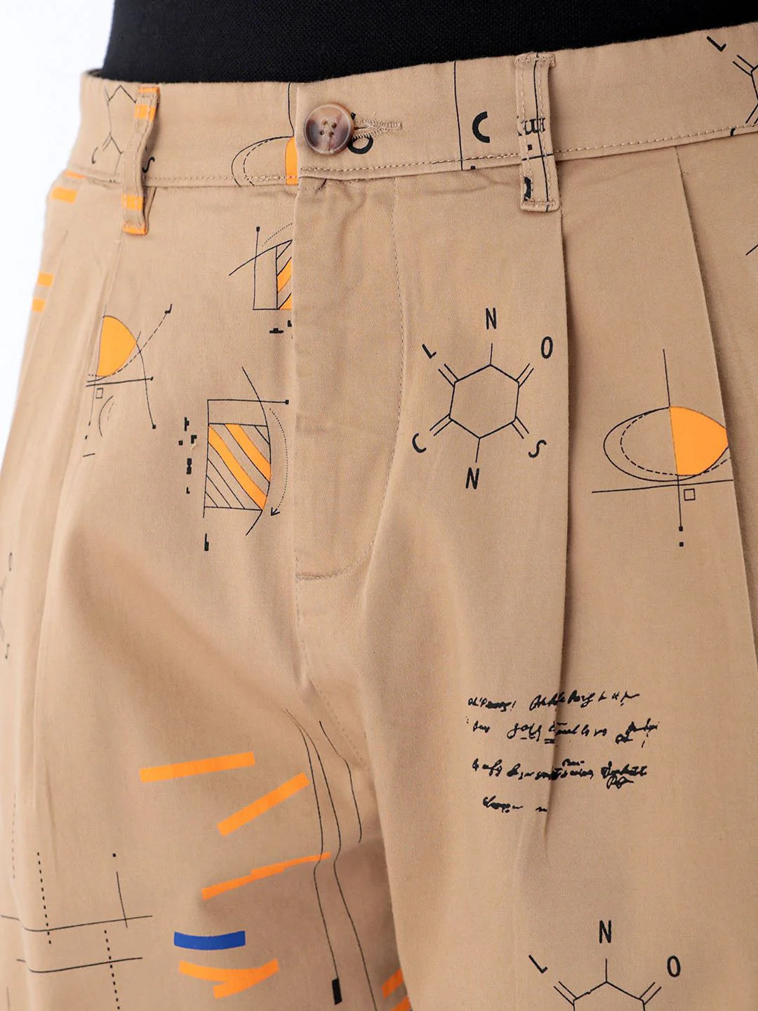 The Indian Garage Co Abstract Printed Cotton Loose Fit Trouser - Image 5
