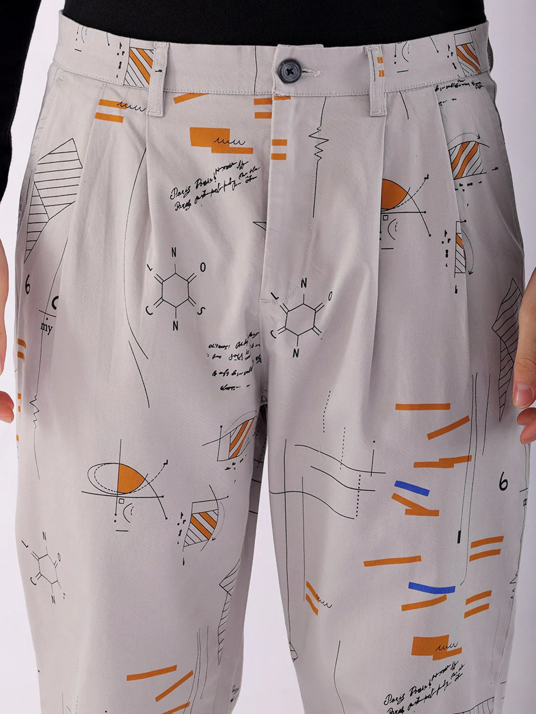 The Indian Garage Co Abstract Printed Cotton Loose Fit Trouser - Image 6