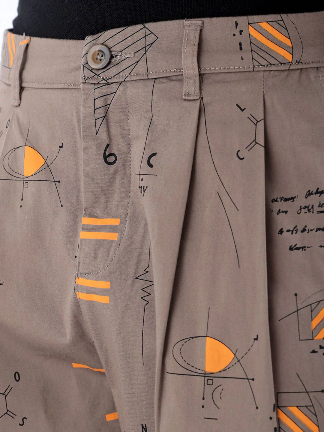 The Indian Garage Co Abstract Printed Cotton Loose Fit Trouser - Image 4
