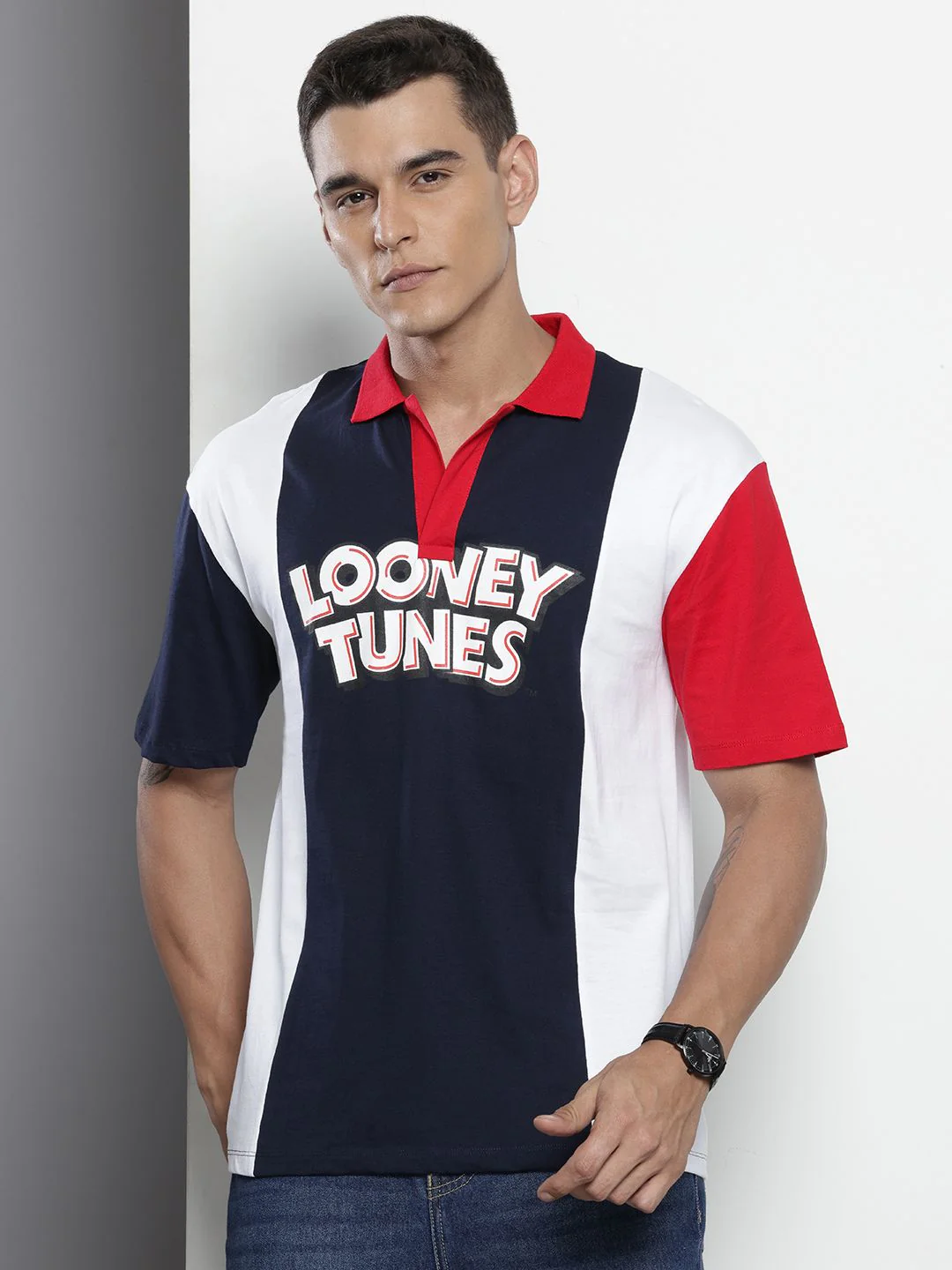 The Indian Garage Co Bugs Bunny Printed Drop-Shoulder Sleeves Pure Cotton Boxy T-shirt - Image 3