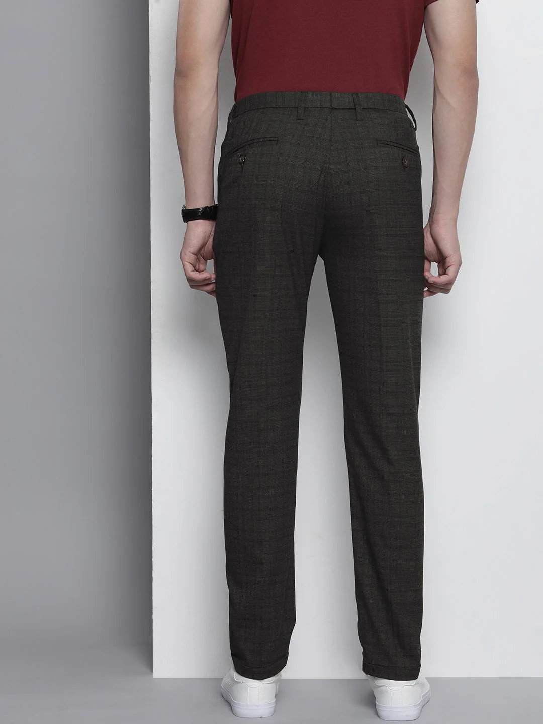 The Indian Garage Co Checked Chinos Trousers - Image 3