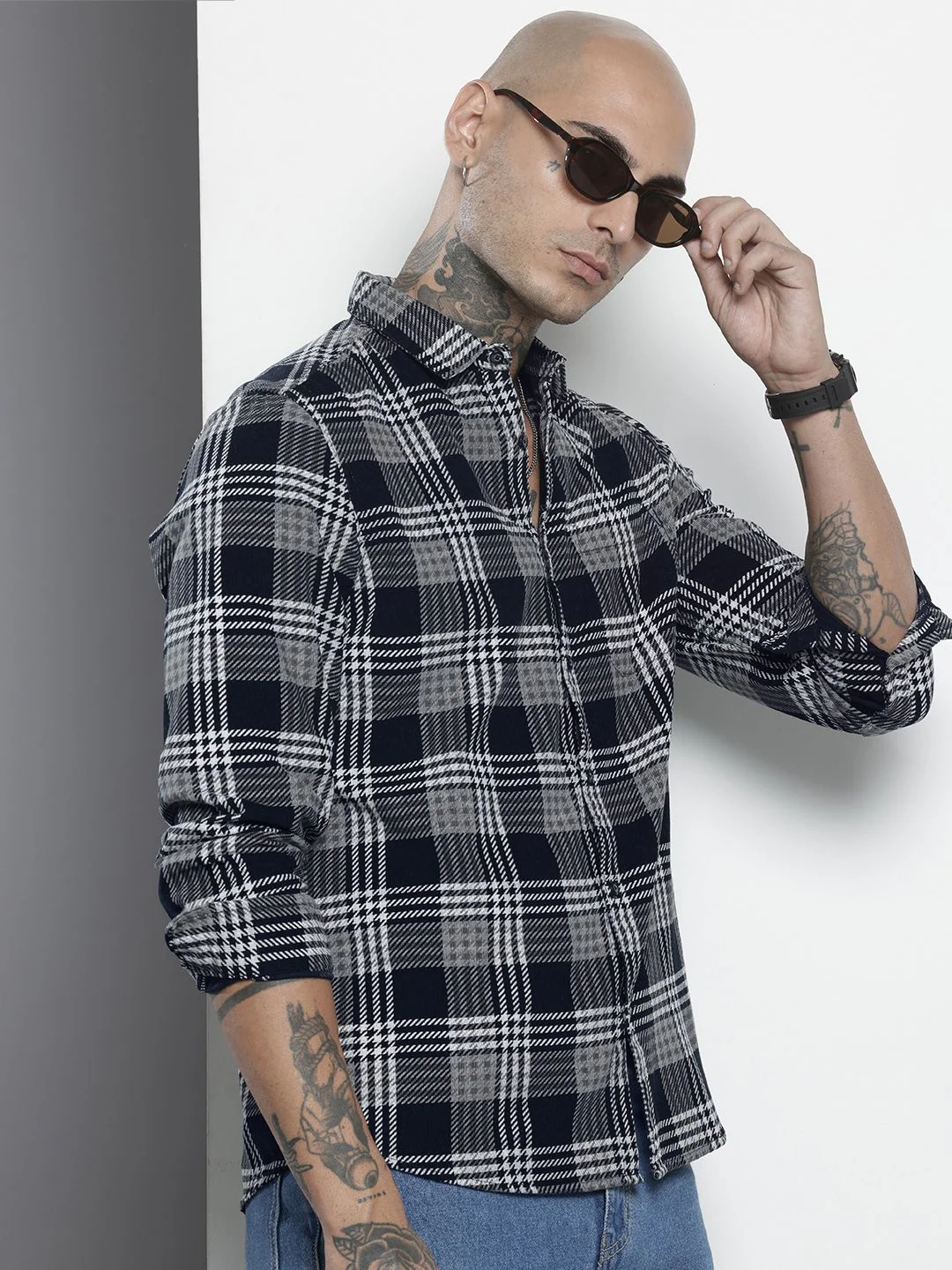 The Indian Garage Co Checked Pure Cotton Casual Shirt - Image 5
