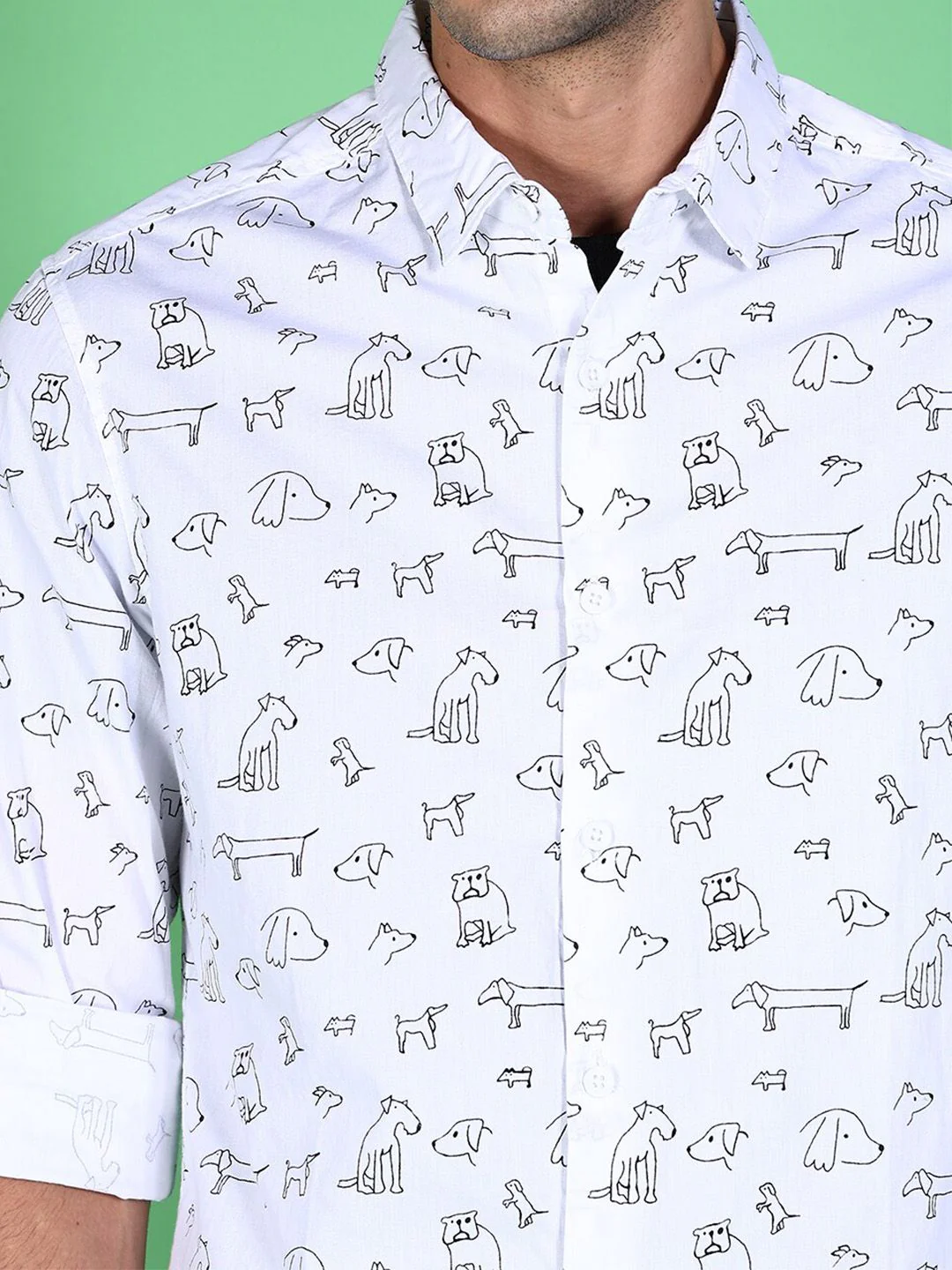 The Indian Garage Co Conversational Printed Slim Fit Casual Shirt - Image 2
