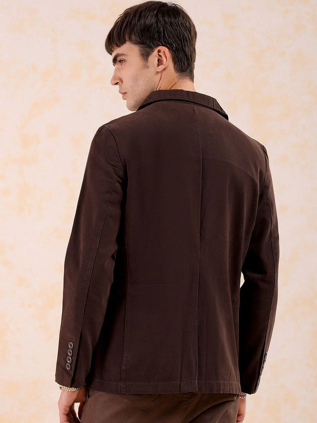 The Indian Garage Co Cotton Slim-Fit Cotton Single-Breasted Blazer - Image 5