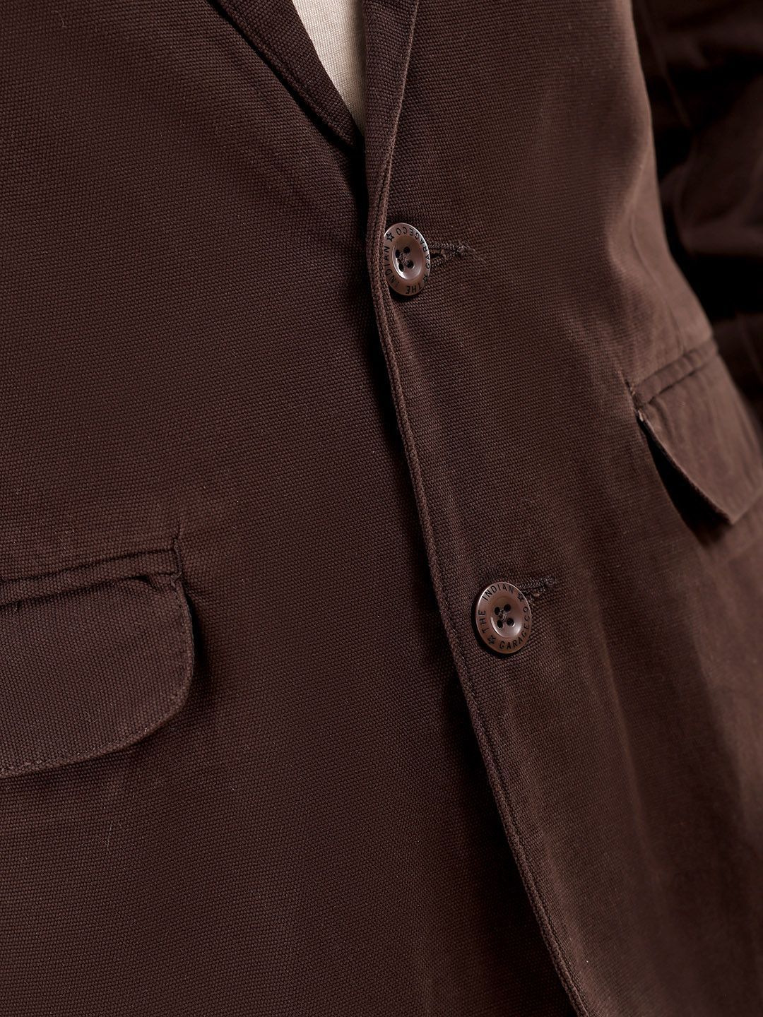 The Indian Garage Co Cotton Slim-Fit Cotton Single-Breasted Blazer - Image 6