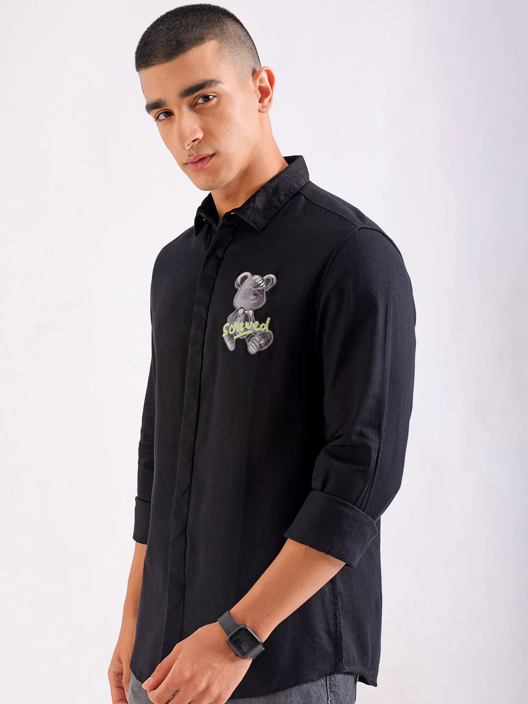 The Indian Garage Co Cotton Slim Fit Opaque Casual Shirt - Image 5