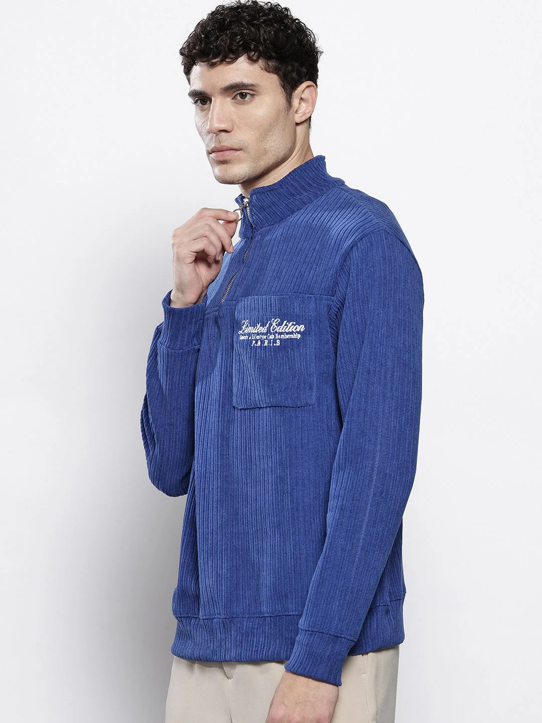 The Indian Garage Co Embroidered Corduroy Sweatshirt - Image 3