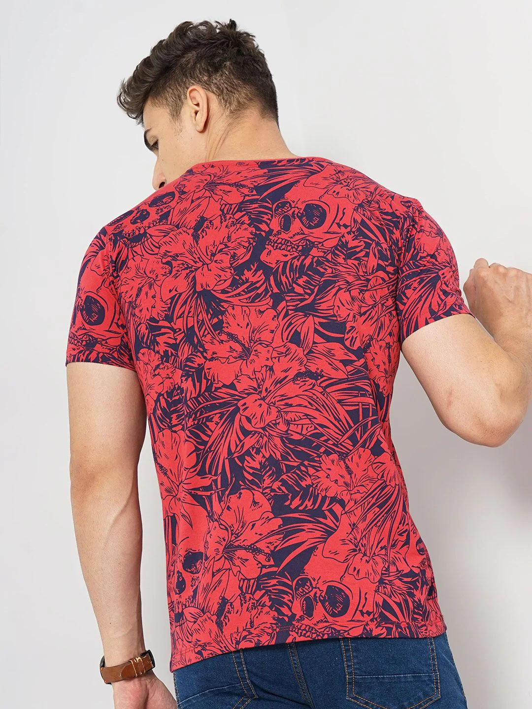 The Indian Garage Co Floral Printed Sports T-shirt - Image 5
