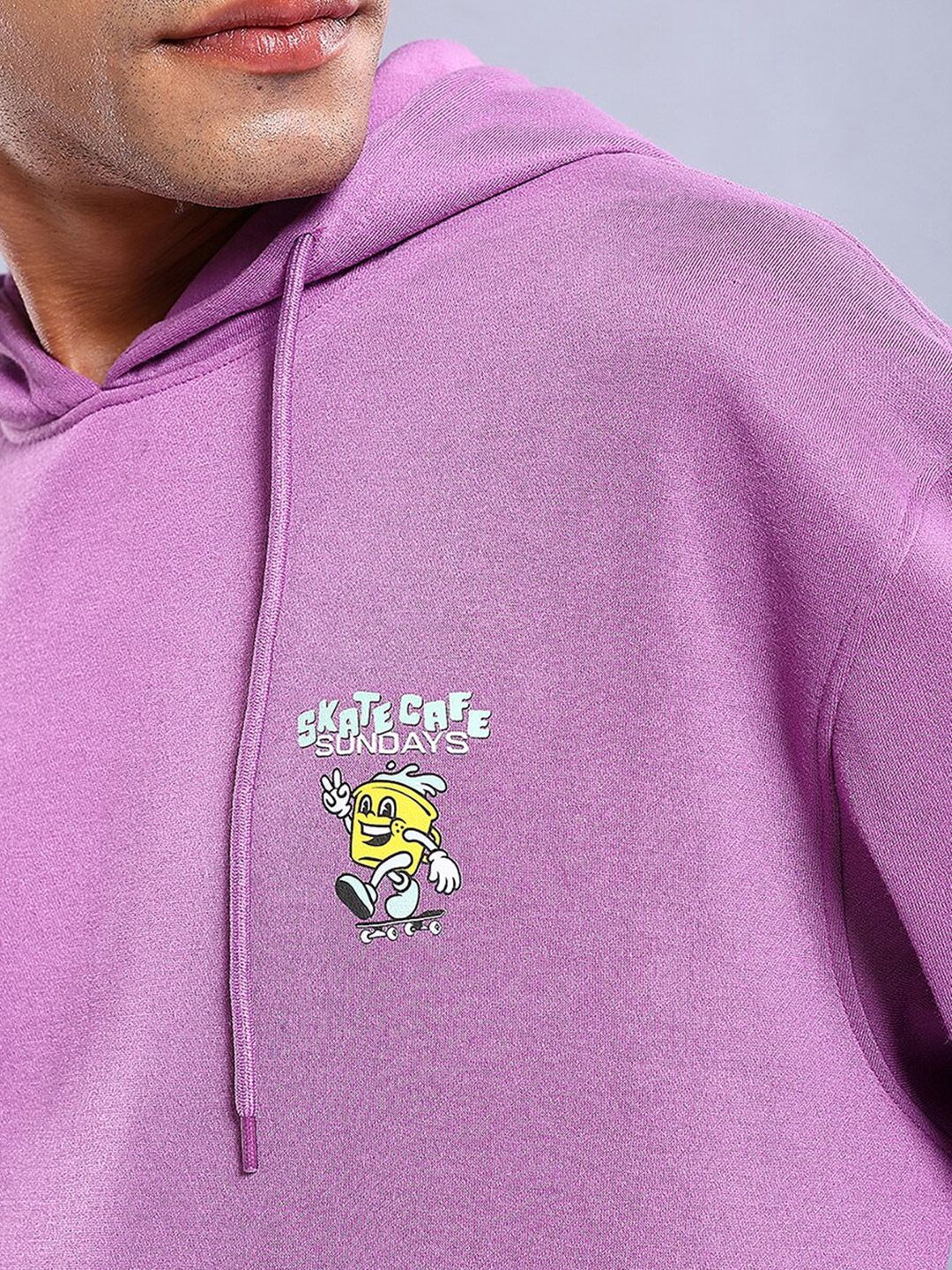The Indian Garage Co Graphic Back Printed Hooded Oversized Pullover Sweatshirt - Image 2