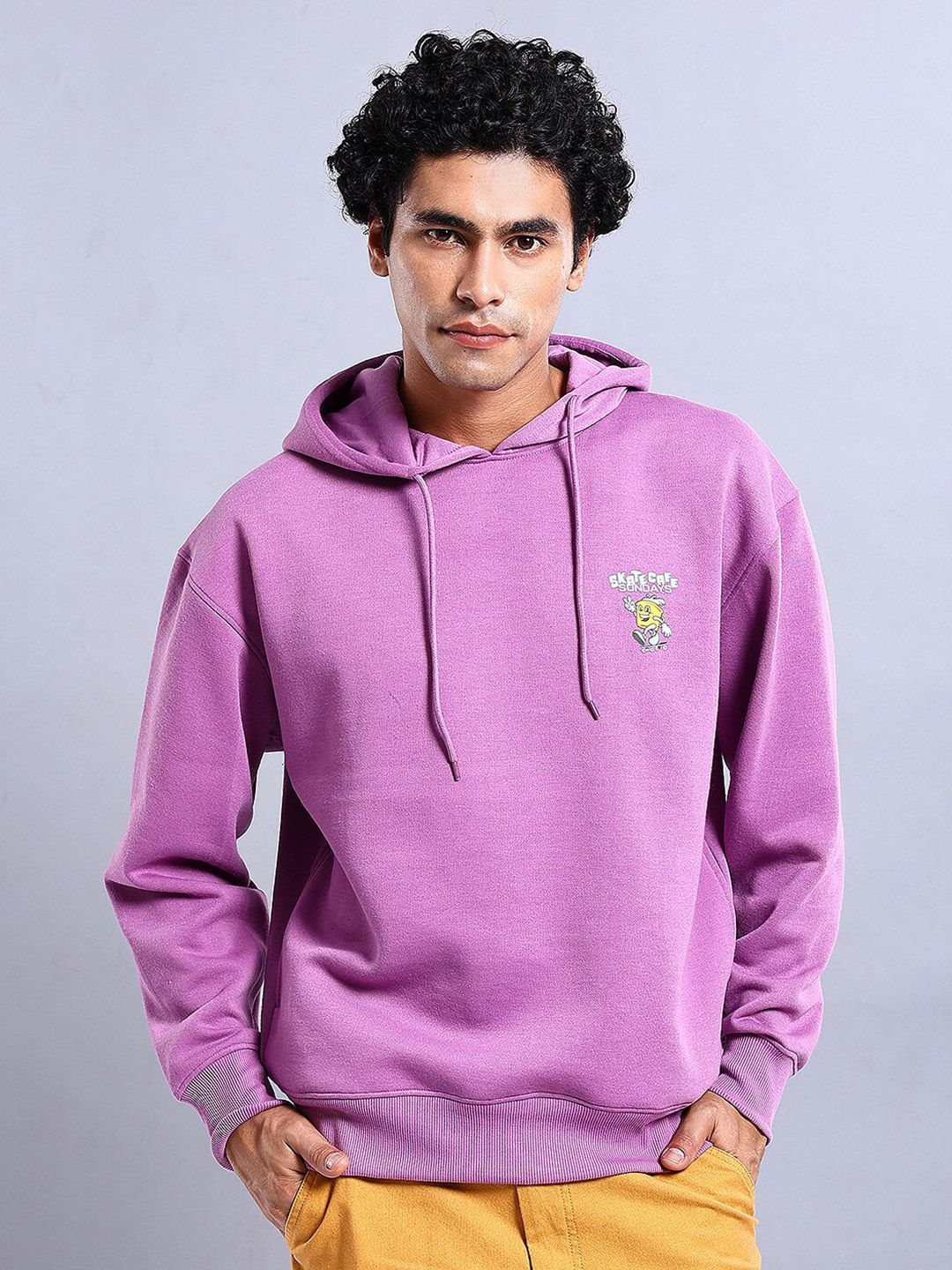 The Indian Garage Co Graphic Back Printed Hooded Oversized Pullover Sweatshirt - Image 3