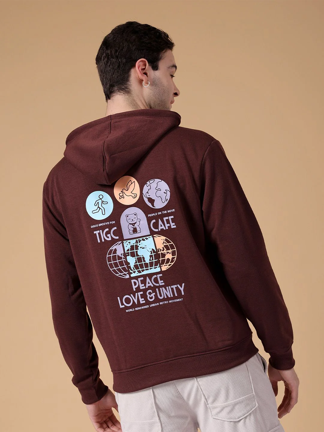 The Indian Garage Co Graphic Printed Hooded Pullover