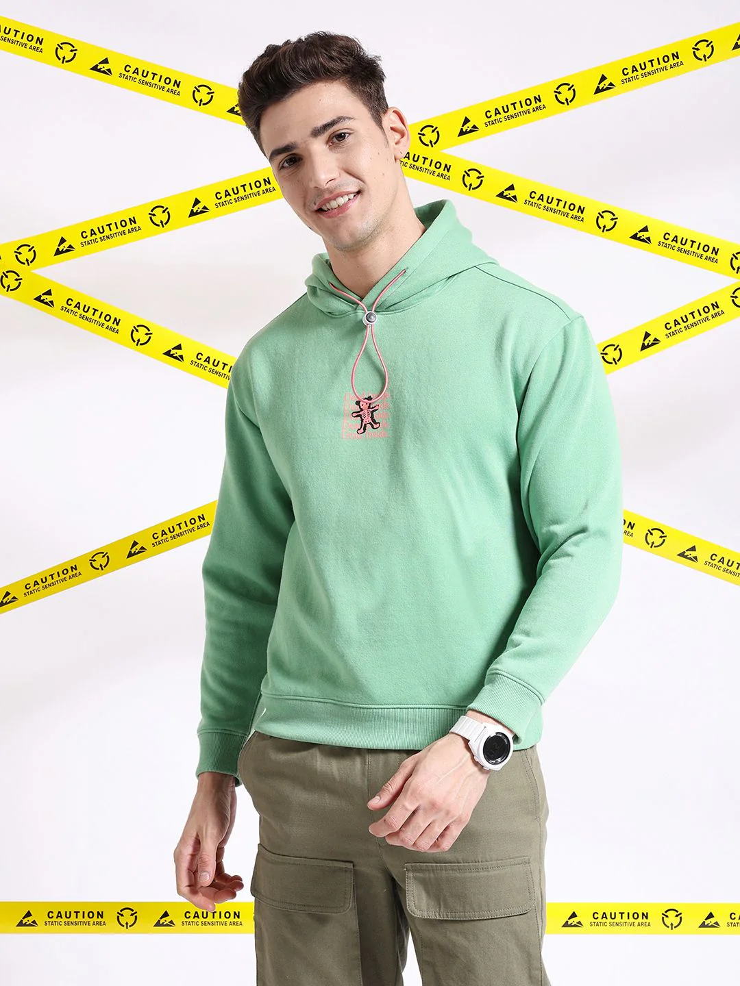 The Indian Garage Co Graphic Printed Hooded Pullover Sweatshirt - Image 3