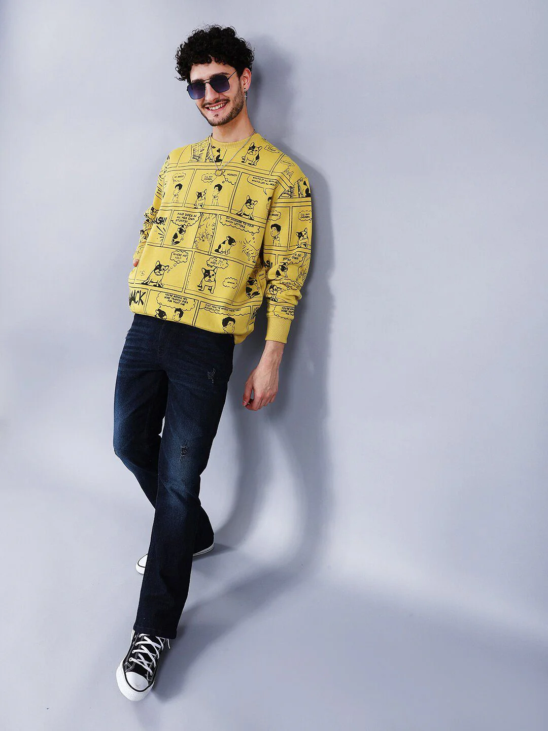 The Indian Garage Co Graphic Printed Round Neck Sweatshirt - Image 4