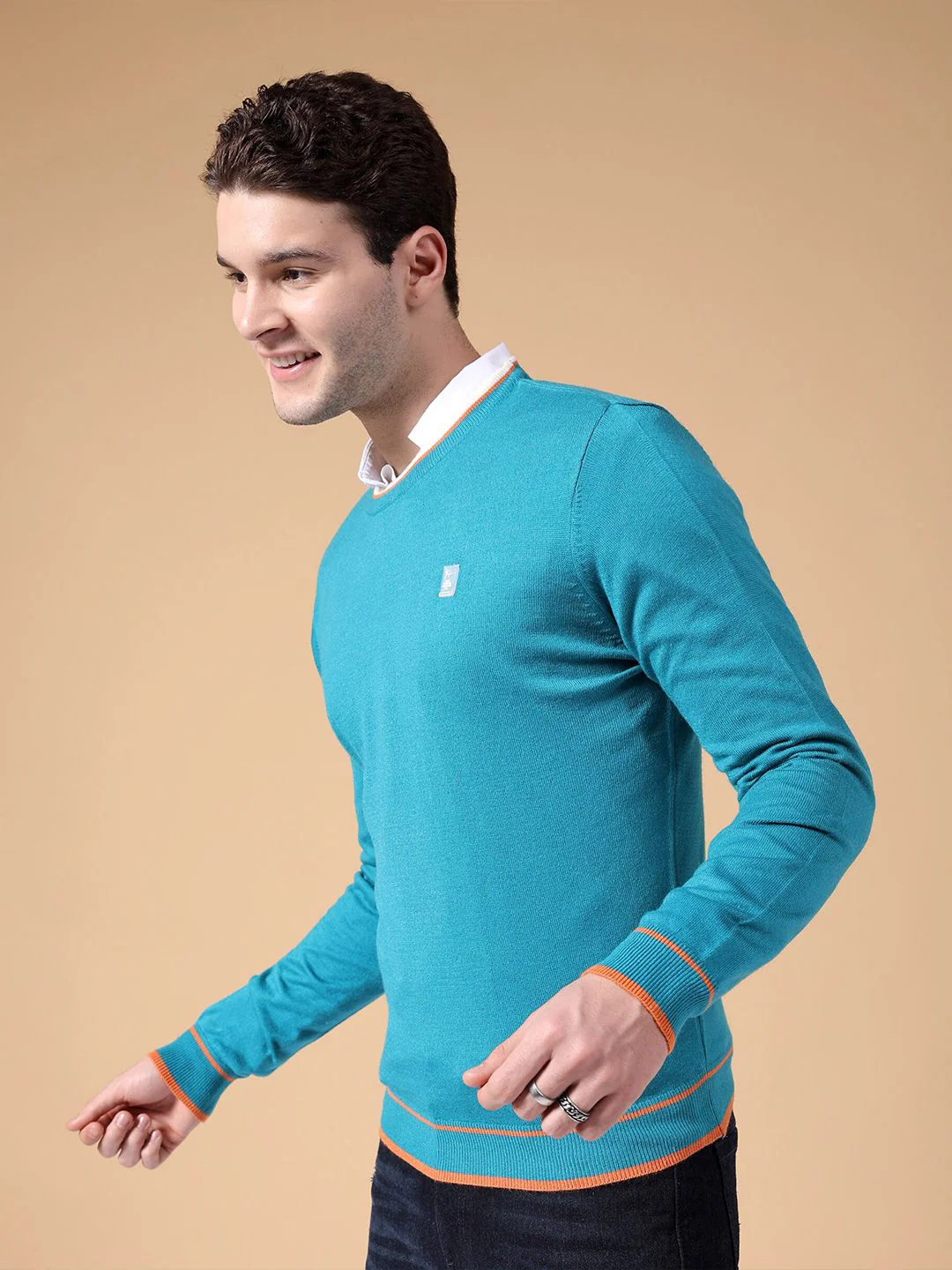 The Indian Garage Co Long Sleeves Acrylic Pullover Sweater - Image 3