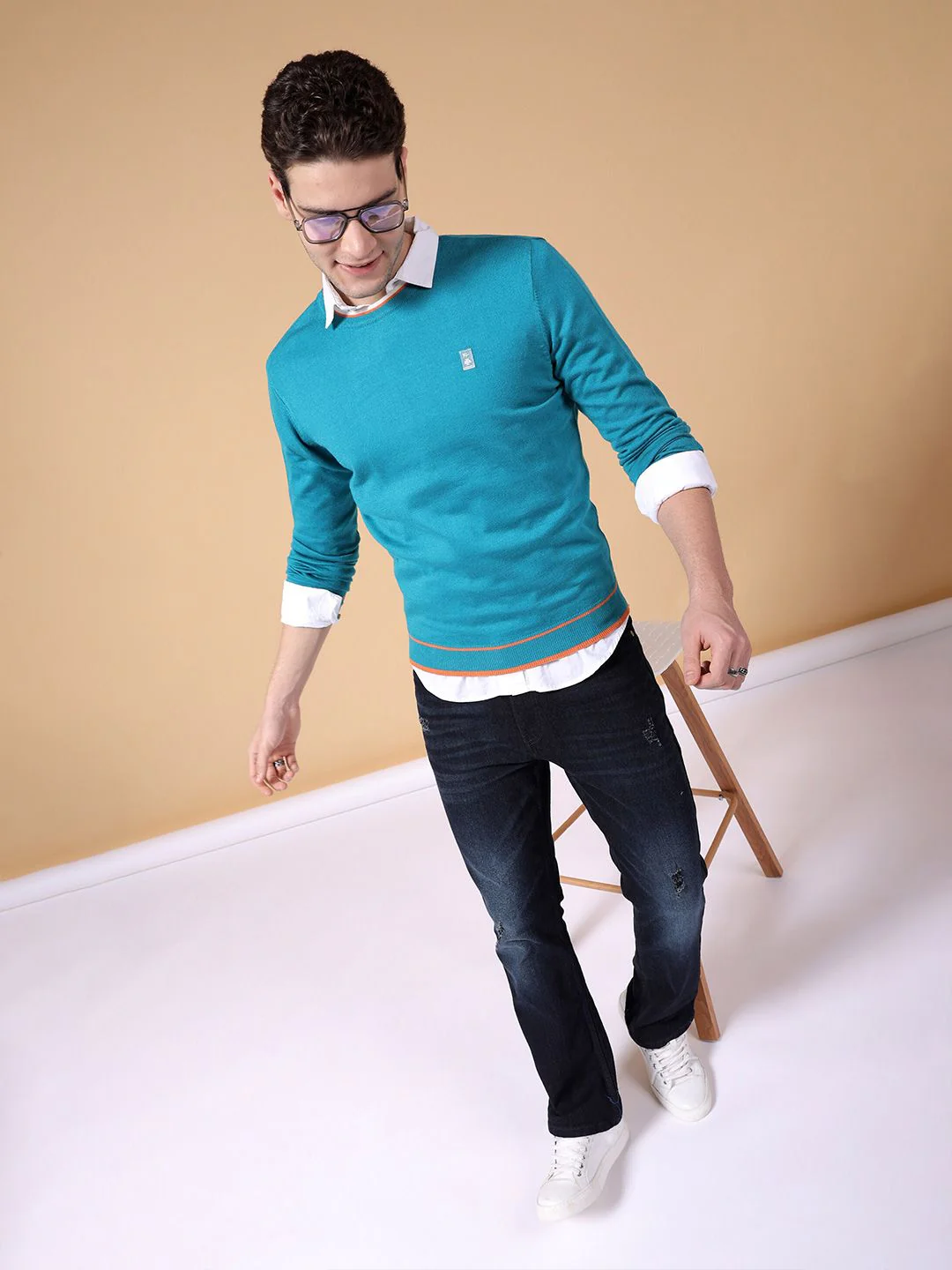 The Indian Garage Co Long Sleeves Acrylic Pullover Sweater - Image 4