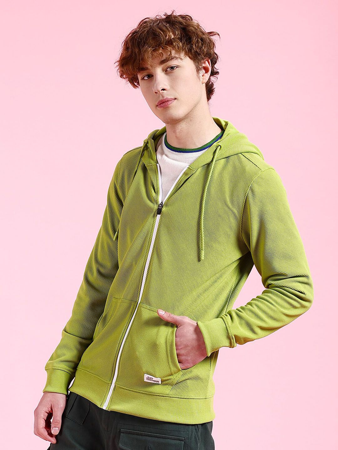 The Indian Garage Co Long Sleeves Hood Zipfront Sweatshirt - Image 3