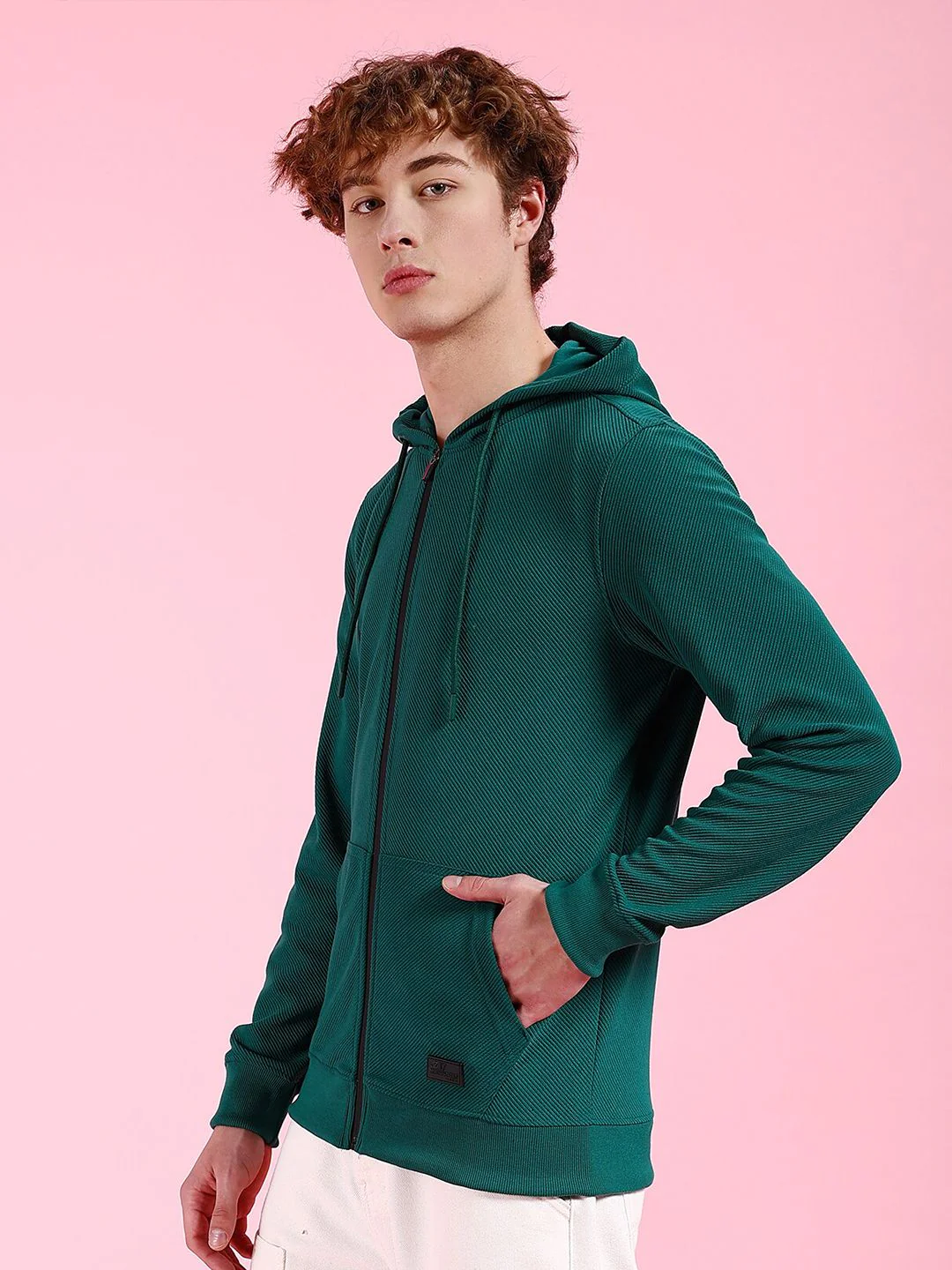 The Indian Garage Co Long Sleeves Hood Zipfront Sweatshirt - Image 3