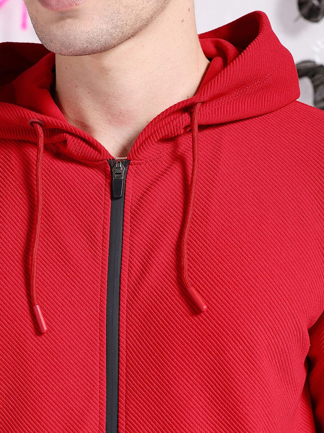 The Indian Garage Co Long Sleeves Hood Zipfront Sweatshirt - Image 2