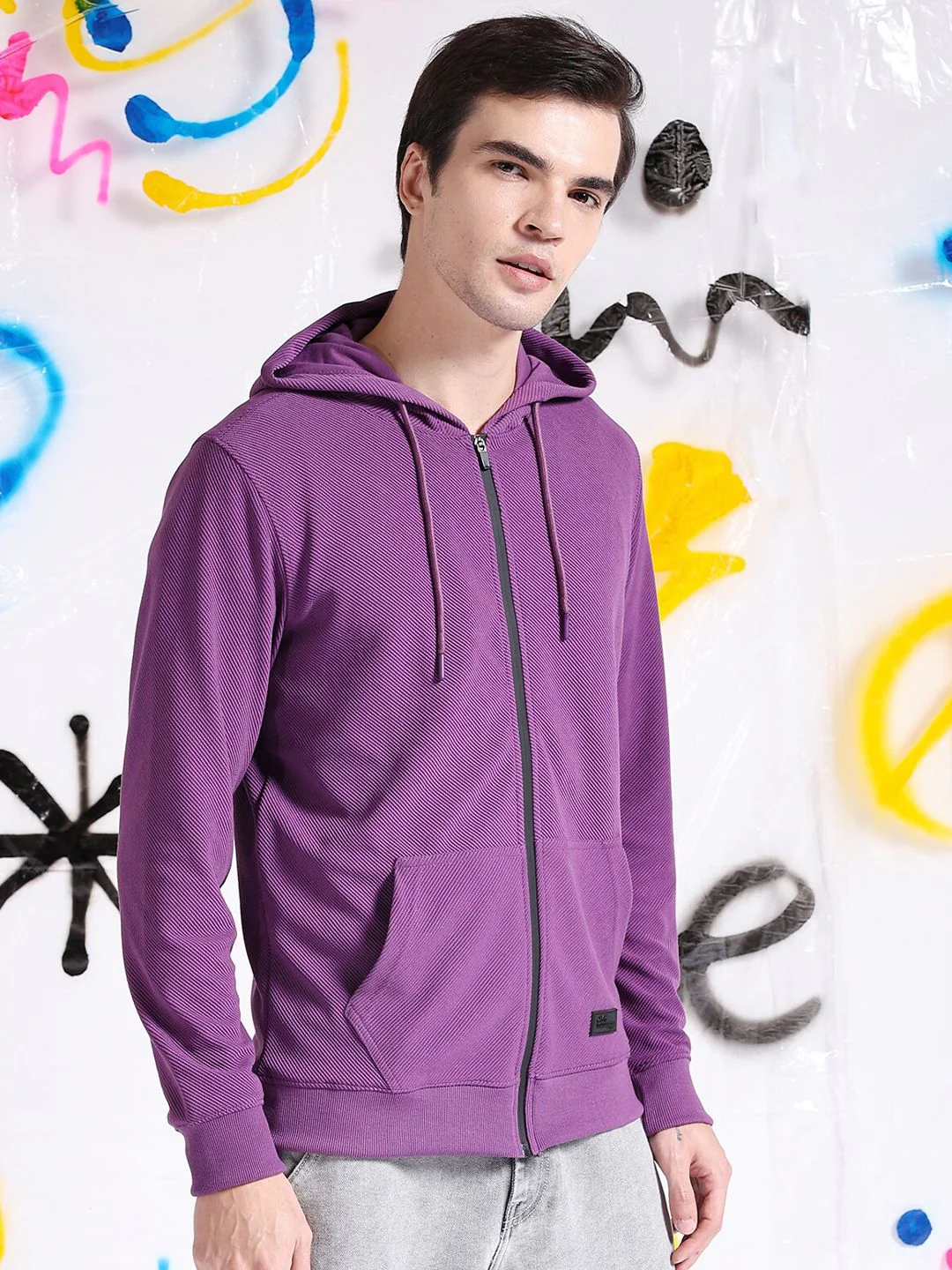 The Indian Garage Co Long Sleeves Hood Zipfront Sweatshirt - Image 3