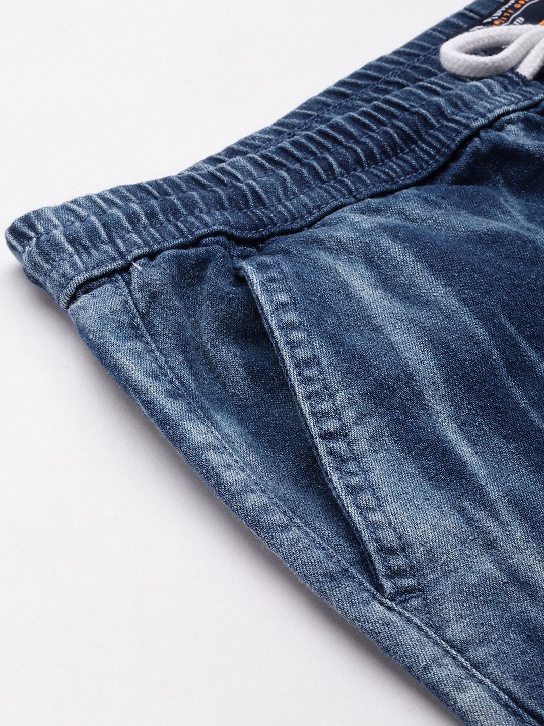 The Indian Garage Co Men Abstract Printed Denim Shorts - Image 6