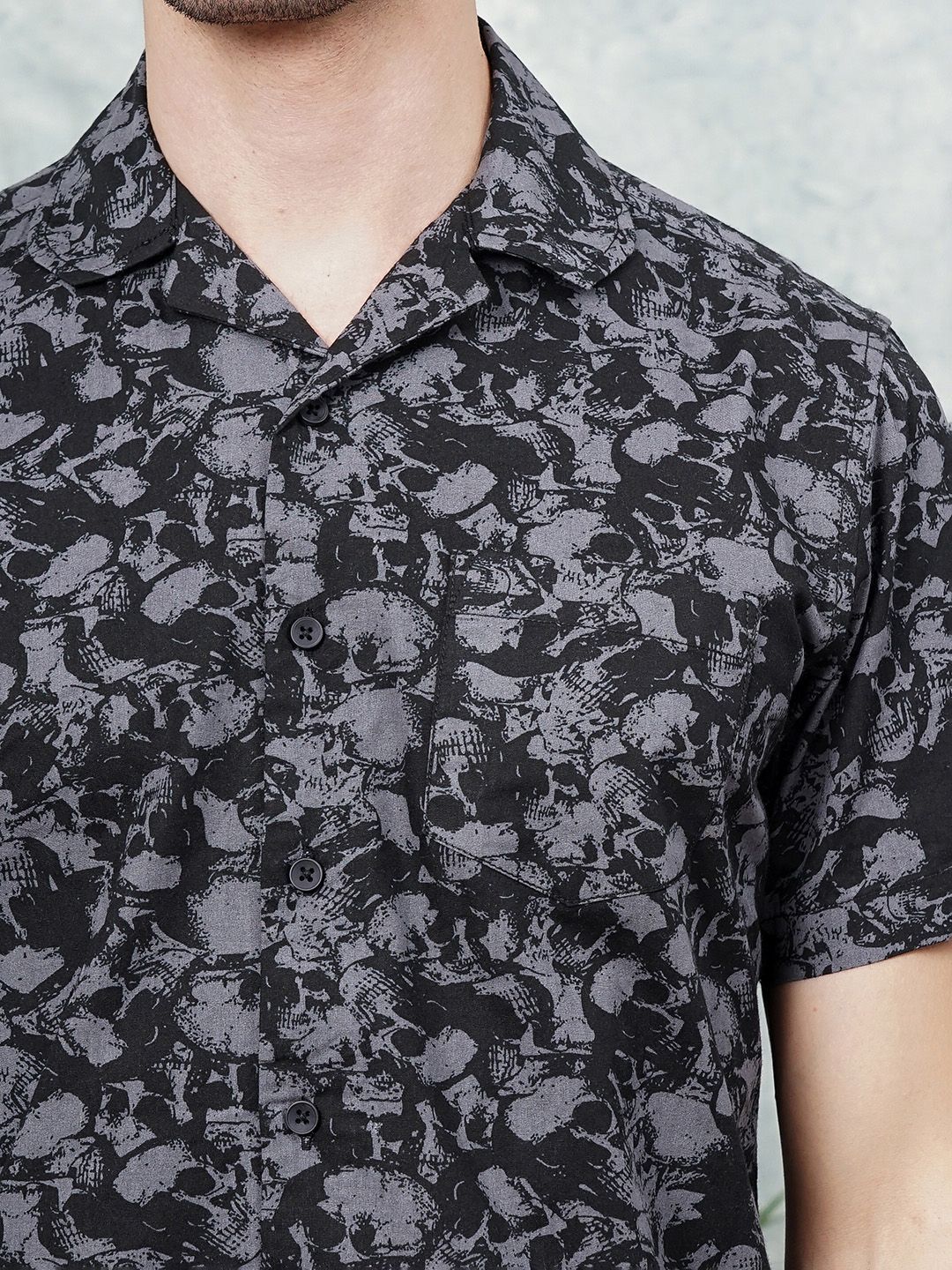 The Indian Garage Co Men Abstract Printed Pure Cotton Night suit - Image 2