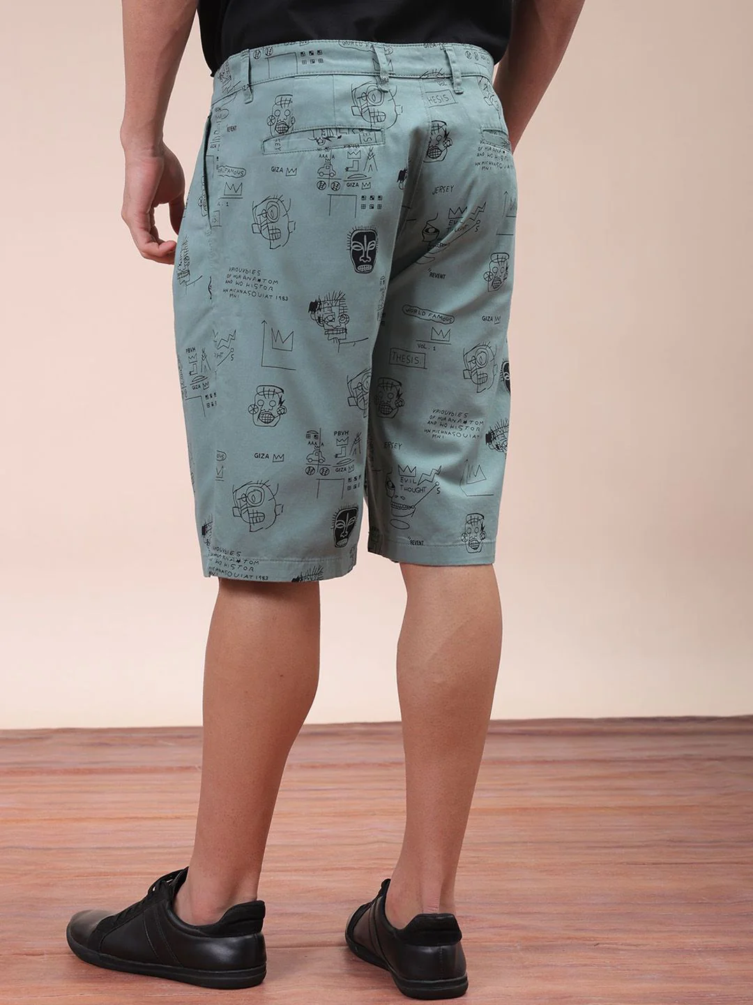 The Indian Garage Co Men Abstract Printed Relaxed Fit Shorts - Image 5