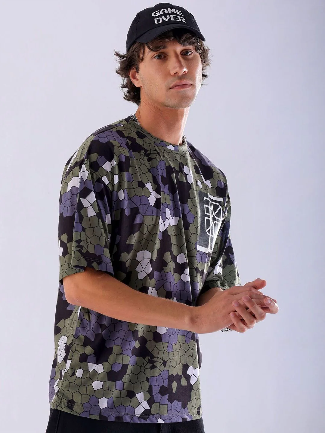 The Indian Garage Co Men All Over Printed Oversized T-shirt - Image 3