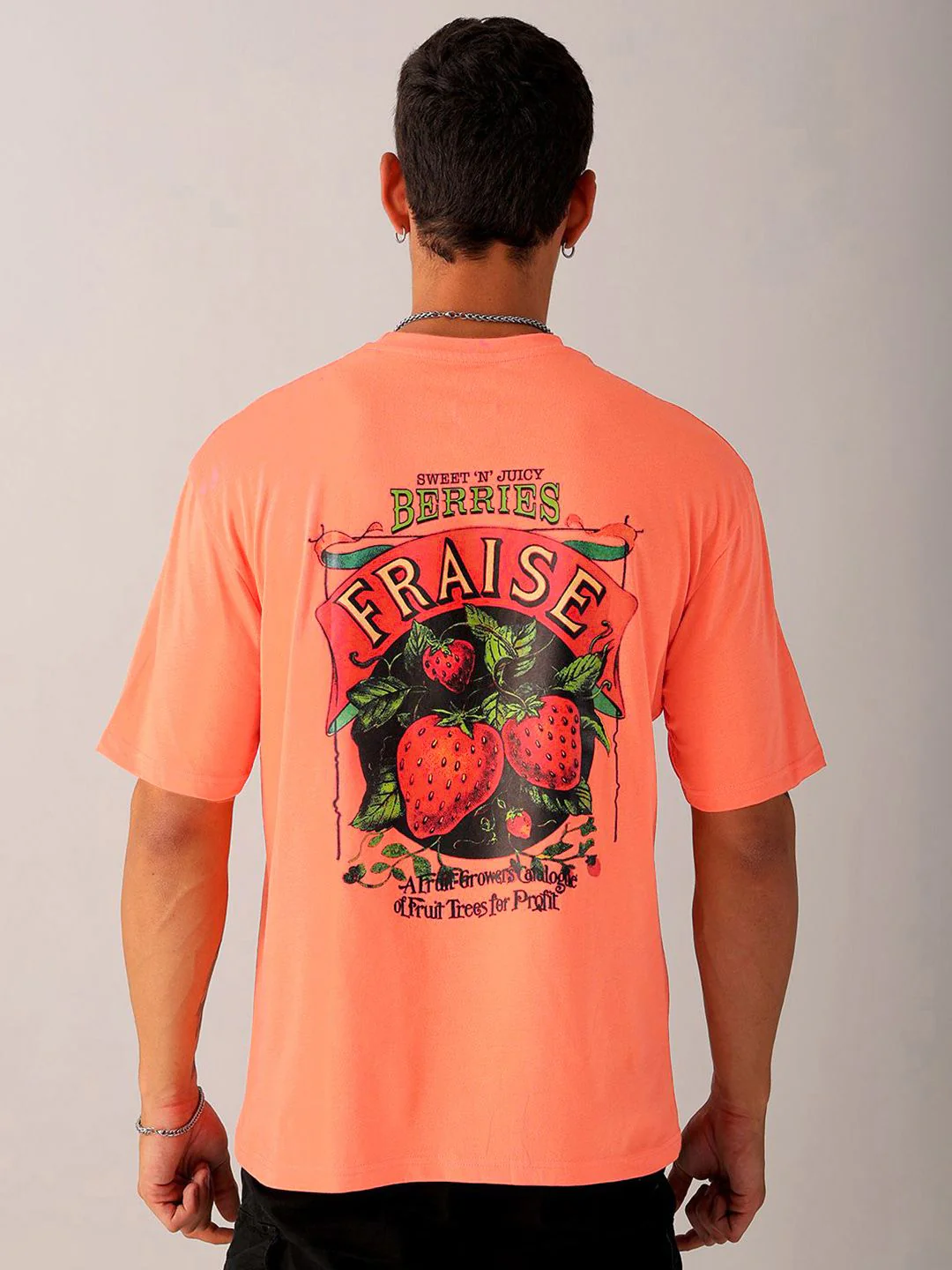 The Indian Garage Co Men Back Printed Boxy Oversized Round Neck T-shirt - Image 5