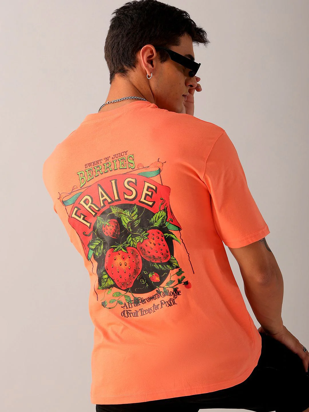 The Indian Garage Co Men Back Printed Boxy Oversized Round Neck T-shirt - Image 7