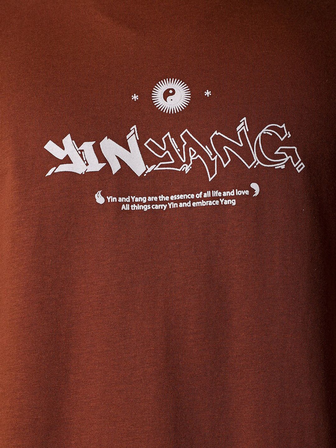 The Indian Garage Co Back Printed Pure Cotton Oversized Round Neck T-shirt - Image 3