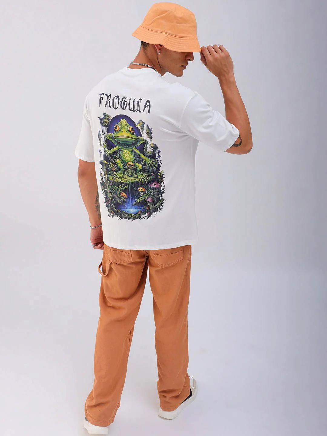 The Indian Garage Co Men Back Printed Boxy Oversized Round Neck T-shirt - Image 6