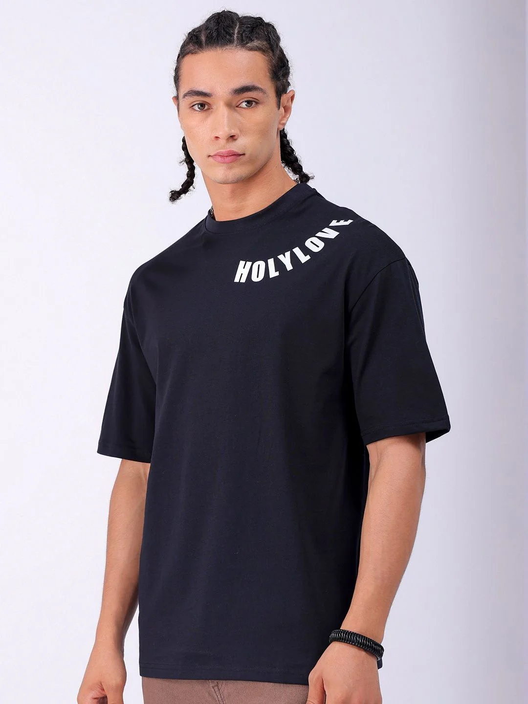 The Indian Garage Co Men Back Printed Boxy Oversized Round Neck Pure Cotton T-shirt - Image 11